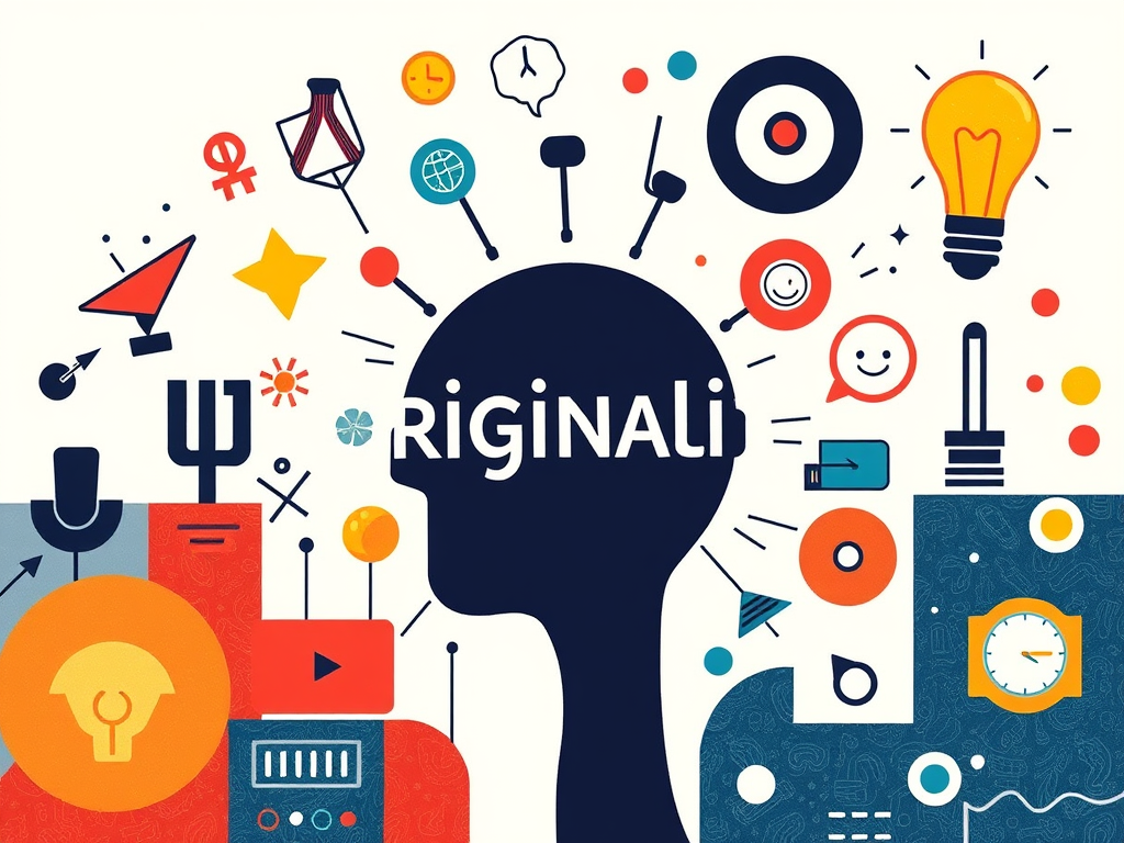 an AI-generated image using prompt: "Originality of the idea of being original"